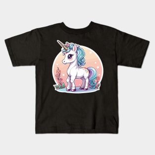 Unicorn Fantasy Illustration Kids T-Shirt